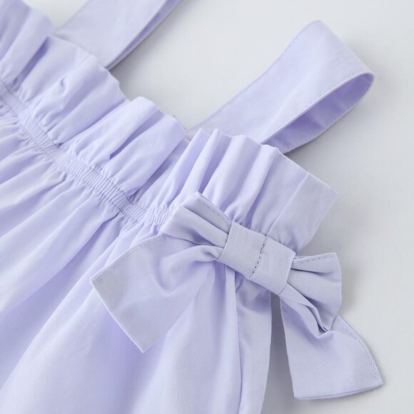 Zara Kids Girls Purple Poplin Matching Set - Picture 2 of 9